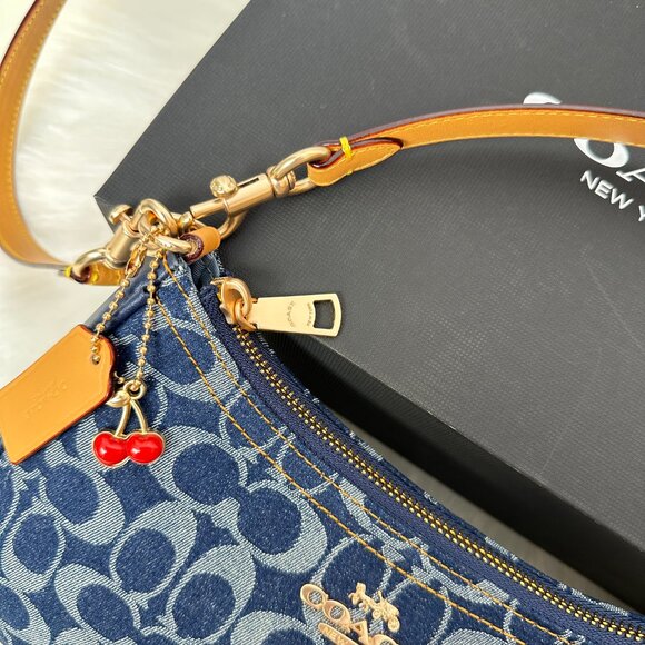 COACH Blue Cowboy Shoulder Bag Crossbody Bag - Picture 10 of 13